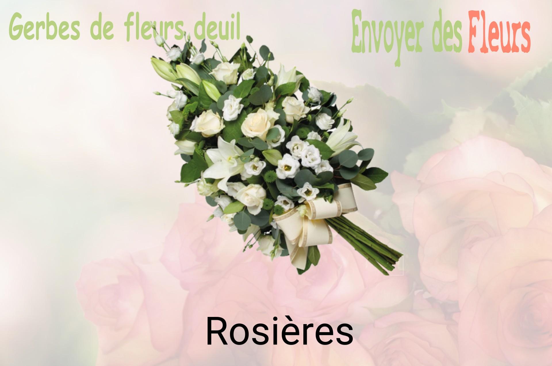 Gerbe de fleurs de deuil livrée à Rosières